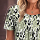 ⏳ Desconto de 49% por tempo limitado! 🔥Top casual feminino com estampado, gola redonda e manga curta