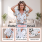 🎉 DESCONTO DE 50% POR TEMPO LIMITADO! 🔥 Camisola casual feminina com decote em V e padrão floral