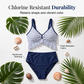 👙🌊 LIMITED TIME 50% OFF! 🌸Women Two Piece High Waisted Ruffle Swimsuit – Flattering High Waist & Ruffled Detail – Perfect for Beach Days, Sun & Fun ☀️