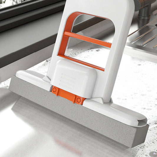 🧹 Mini esfregona portátil com sistema de espremedura automática — Esfregona compacta de esponja com espremedor incorporado