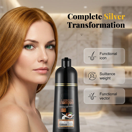 🔥Desconto de 50% no último dia!🔥Shampoo Colorante de Coco – Aplique no Banho, Sem Salão
