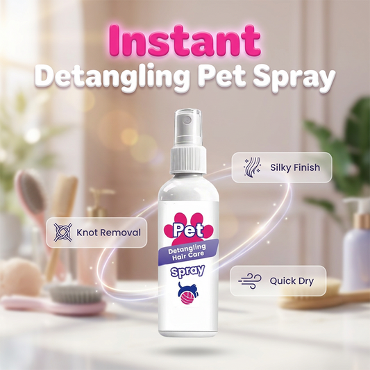 🐶50% OFF AGORA! Spray Desembaraçador Instantâneo para Pets – Remove Nós, Acabamento Sedoso, Secagem Rápida, Sem Enxágue, para Cães e Gatos com Pelos Curtos e Longos