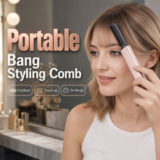 👩Modele o cabelo em 3 segundos! Crie penteados deslumbrantes a qualquer hora e lugar. 💁Pente Modelador de Franja Sem Fio Portátil Mini