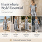 Tendências do momento⭐💃 Vestido midi esvoaçante com efeito tie-dye e caimento elegante – Um estilo versátil para férias e passeios pela cidade