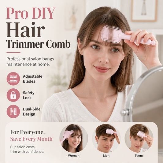 🔥💇 DESCONTO DE 50% POR TEMPO LIMITADO! Pente-cortador ajustável para desbaste de cabelo «faça você mesmo», ferramenta de styling caseira segura com duas faces