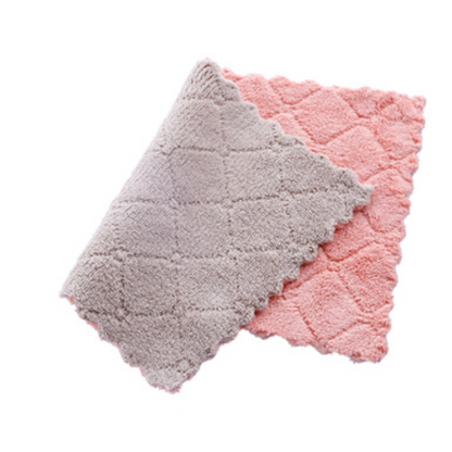🎉 TEMPO LIMITADO 50% OFF! 🧽 Pano de Limpeza Dupla Face de Microfibra Macia – Pano de Prato Premium Espessado para Remoção de Gordura ✨