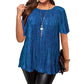 🔥Desconto de 50% no último dia!🔥Blusa Plus Size Plissada com Caimento Perfeito