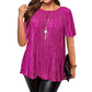 🔥Desconto de 50% no último dia!🔥Blusa Plus Size Plissada com Caimento Perfeito