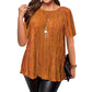 🔥Desconto de 50% no último dia!🔥Blusa Plus Size Plissada com Caimento Perfeito