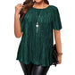 🔥Desconto de 50% no último dia!🔥Blusa Plus Size Plissada com Caimento Perfeito