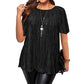 🔥Desconto de 50% no último dia!🔥Blusa Plus Size Plissada com Caimento Perfeito