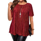 🔥Desconto de 50% no último dia!🔥Blusa Plus Size Plissada com Caimento Perfeito
