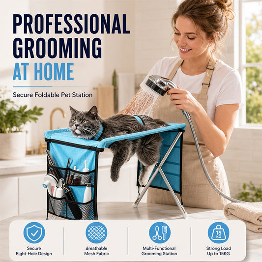 ⏳Desconto de 50% por tempo limitado⏰Cama Dobrável 2 em 1 para Banho e Tosa de Pets🐱🐶🛋️