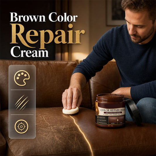 🔥Promoção 50% OFF🔥 Creme Restaurador de Couro Marrom – Recupera o Couro Desbotado e Condiciona🤎
