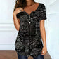 🌞Novidades com 50% de desconto💖Camisola de manga curta com decote em V para mulher