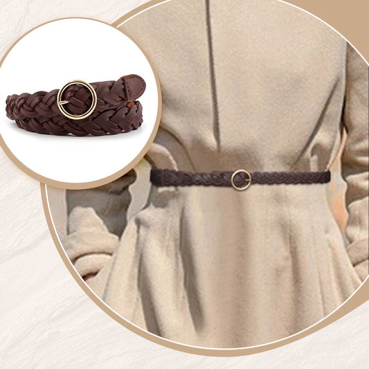 👜Cinto De Couro Trançado De Moda Feminino | 23 Mm👜