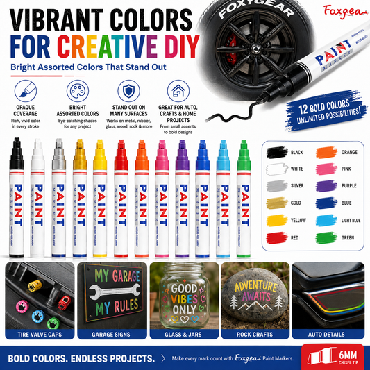 🎉 Promoção de 2026 — Mais de 21 900 unidades vendidas!🖌️ Conjunto de marcadores de tinta à prova de água – Ponta em cinzel de 6 mm ✨