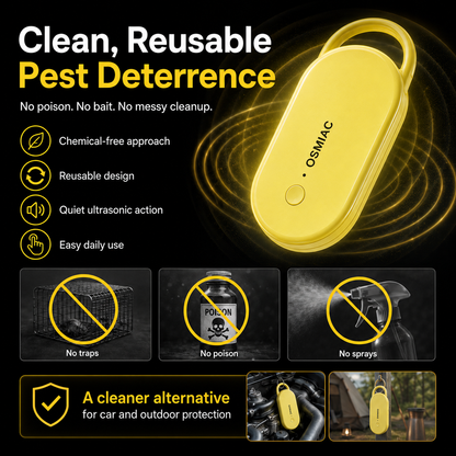 📢📢50% OFF !! ⏰Portable Ultrasonic Pest Repeller with Hanging Hook for Car