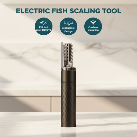 🐟 50% DE DESCONTO! ⚡ Escamador de Peixe Elétrico Recarregável – Rápido, Não Danifica a Pele e À Prova D'água – Operação com Um Toque e Cabo Antiderrapante 🔪