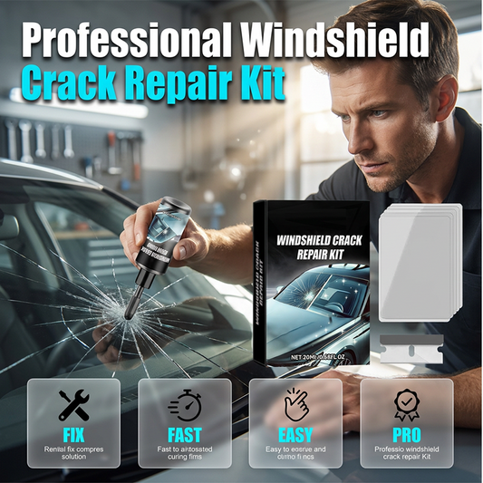🔧 50% DE DESCONTO AGORA! Kit Profissional de Reparo de Trincas em Para-brisa – Conjunto DIY com Resina UV para Vidros de Carro, Corrige Lascas e Rachaduras em Casa