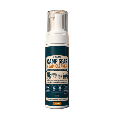 🏕️ Limpador Portátil para Equipamentos de Camping - Lama, Graxa e Derramamentos