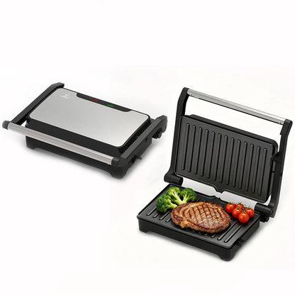 🍳 50% OFF AGORA! Sanduicheira Elétrica e Grill Panini com Grelha Plana 180°, Antiaderente de Aquecimento Rápido para Bifes, Hambúrgueres e Torradas