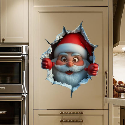 🎄❄️ Early Christmas Sale – 50% OFF!! 🎅 "Santa’s Surprise" 3D Wall Decals