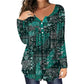 🔥Desconto de 50% no último dia!🔥Blusa elegante de decote em V com botões para mulher