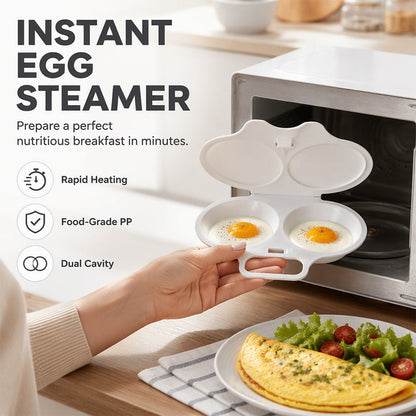 🥚 Ovos pochê perfeitos em 2 minutos – sem óleo, sem estouros. Aparelho para ovos no micro-ondas com tampa antirrespingo. Estoque no Reino Unido.