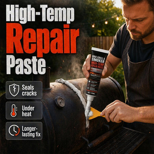 Massa de Reparo para Churrasqueira e Defumador de Alta Temperatura 60ml – Selante Resistente ao Calor com Espátula