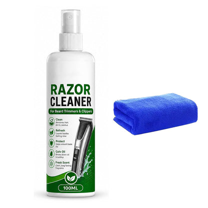 🔥Desconto de 50% no último dia!🔥Spray de Limpeza para Barbeador Elétrico 100ML ‑ Limpeza Profunda para Lâminas, Remove Pelos e Resíduos de Óleo para Aparadores de Barba, Cortadores de Cabelo e Ferramentas de Grooming