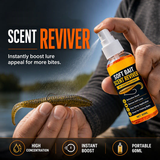 🎣50% OFF AGORA! Spray Potencializador de Aroma para Iscas Artificiais de Alta Concentração, Revitalizador de Cheiro para Iscas de Pesca, Spray Atraente Instantâneo Portátil para Iscas Macias de Água Doce e Salgada