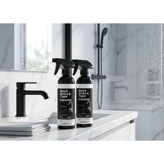 🥳VENDA QUENTE 2026🥳💞50K+ VENDIDOS! 🚿💧 50% OFF! Spray Removedor de Calcário para Pias e Torneiras Pretas – Fórmula com ácido cítrico dissolve manchas de água e depósitos minerais. Sem esfregar, seguro para acabamentos foscos – restaure o brilho! 🛁✨
