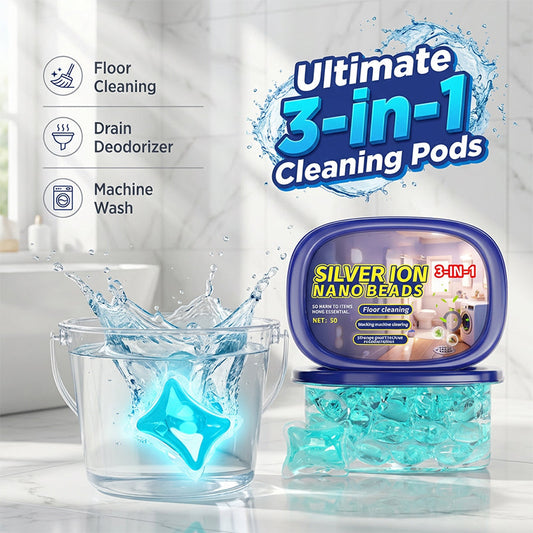 ✨ 50% OFF HOJE! 🧼 Pérolas de Limpeza e Controle de Pragas Tudo-em-Um – Limpeza Profunda e Repelente em Uma Só Lavagem