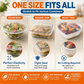 🍱 50% DE DESCONTO AGORA! 🧊 Capas elásticas descartáveis para tigelas de comida – Elásticas, à prova de derrames e adequadas para contacto com alimentos – Mantêm as refeições frescas e adaptam-se a qualquer tigela ✨
