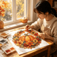 🔥50% DE DESCONTO 🍂 Decoração para pendurar com pintura em diamantes «Guirlanda de abóbora outonal», kit completo de bricolage