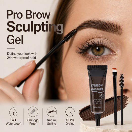 💄 Gel para Sobrancelhas Impermeável com Escova Dupla ✨