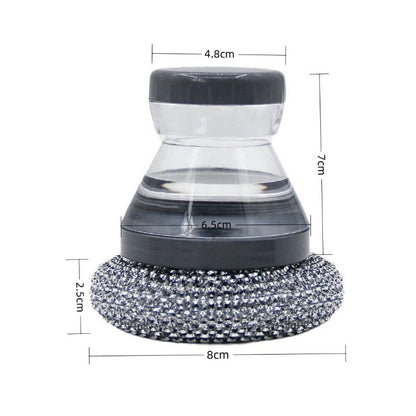 🥳HOT SALE🥳💞10K+ SOLD! Scrubber Brush! Built-in soap, non-scratch & ergonomic. Clean pots easily – grab yours! ✅