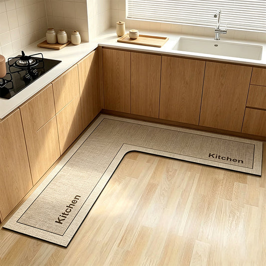 📢📢50% DE DESCONTO !! ⏰Tapete de Cozinha de Secagem Rápida – Diatomita em formato L, absorve água e óleo, antiderrapante. Mantém a cozinha seca e segura! 🛡️✅