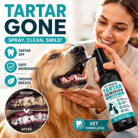 🐾50% DE DESCONTO AGORA! Spray Suave de Limpeza Dental para Pets ‑ Spray Removedor de Tártaro Formulado por Veterinários para Cães e Gatos, Solução Segura de Higiene Oral para Eliminar o Mau Hálito e Reduzir a Placa