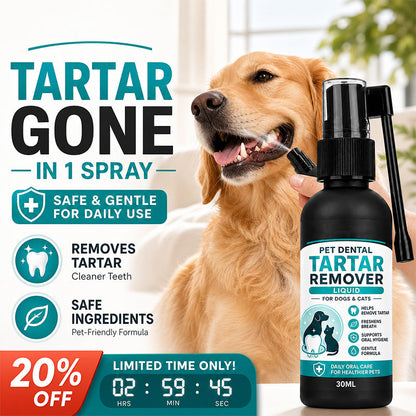 🐾50% DE DESCONTO AGORA! Spray Suave de Limpeza Dental para Pets ‑ Spray Removedor de Tártaro Formulado por Veterinários para Cães e Gatos, Solução Segura de Higiene Oral para Eliminar o Mau Hálito e Reduzir a Placa