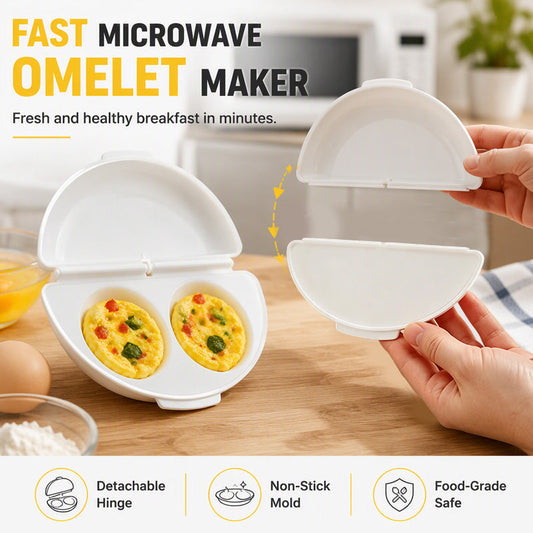 🍳 Aparelho 2 em 1 para preparar omeletes e cozinhar ovos no micro-ondas