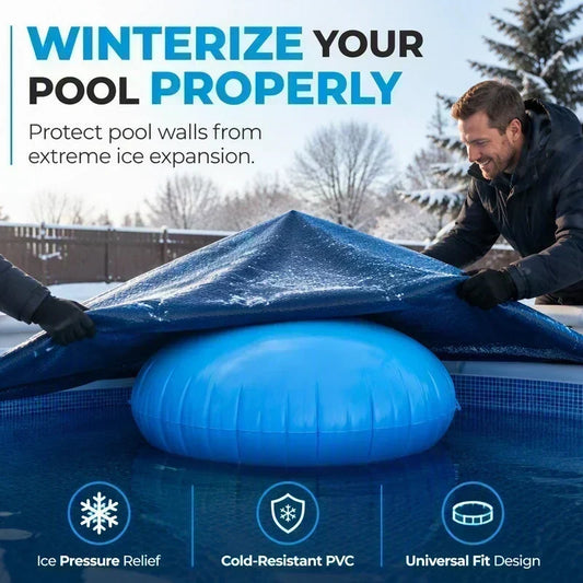📢📢50% OFF !! ⏰ Almofada de Ar para Proteção de Piscina no Inverno – Redonda, Alívio de Pressão do Gelo e Protetora ✨