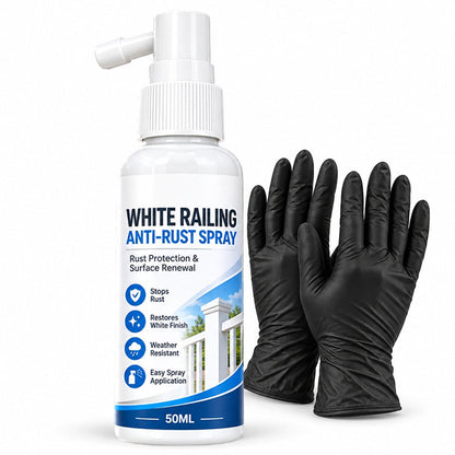 🛡️ 50% OFF AGORA! Spray Antiferrugem para Grades Brancas – Renovação e Proteção Impermeável para Superfícies Metálicas Brancas, Restaura e Protege Grades Externas, Cercas e Móveis de Metal