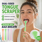 Limpe a língua num instante! Raspador de silicone 3 em 1 que não provoca náuseas