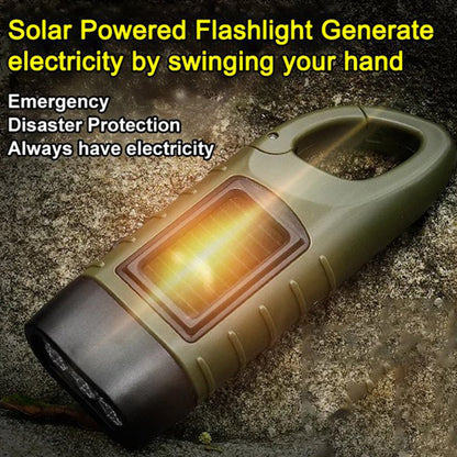 🔦 Lanterna Solar + Manivela | Reserva para Exteriores