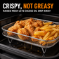 Grelha Empilhável 3 Camadas em Aço Inoxidável 304 para Air Fryer, Cesta de Grelha e Suporte para Torradas para Asas de Frango e Torradas, Suporte de Cozinha para Acessórios de Grelha Interna, Acessórios de Churrasco