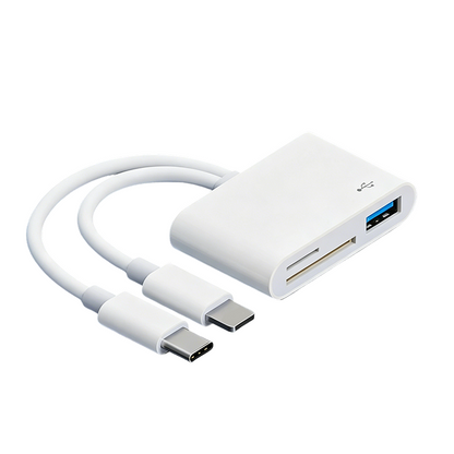 💾 Leitor de cartões de memória 5 em 1 | USB-C + 8 pinos