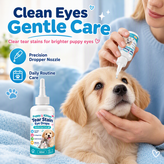 ✨ Solução suave para limpar manchas lacrimais de cães e gatos 🐾