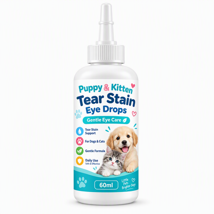 ✨ Solução suave para limpar manchas lacrimais de cães e gatos 🐾